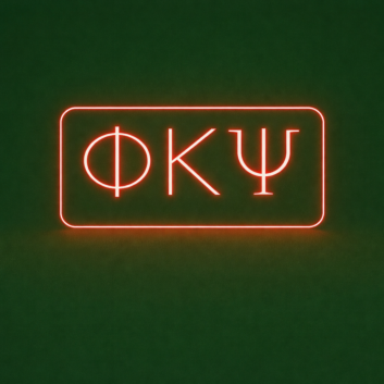 Phi Kappa Psi ΦΚΨ LED Neon Sign for Brotherhood Events and Fraternity Decor