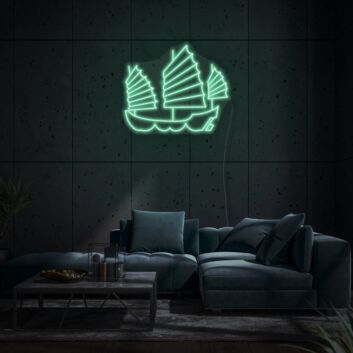 Turtle ship LED neon sign