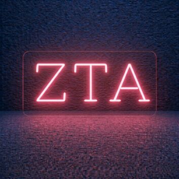 Zeta Tau Alpha ΖΤΑ LED Neon Sign Celebrating Sisterhood and Empowerment