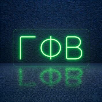 Gamma Phi Beta ΓΦΒ LED Neon Sign Celebrating Sisterhood and Empowerment