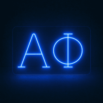 Alpha Phi Single-Line LED Neon Sign