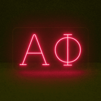 Alpha Phi Single-Line LED Neon Sign