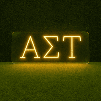 Alpha Sigma Tau ΑΣΤ LED Neon Sign Celebrating Sisterhood and Empowerment