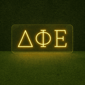 Delta Phi Epsilon ΔΦΕ LED Neon Sign Celebrating Sisterhood and Empowerment