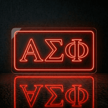 Alpha Sigma Phi ΑΣΦ LED Neon Sign Celebrating Brotherhood and Tradition