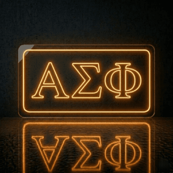 Alpha Sigma Phi ΑΣΦ LED Neon Sign Celebrating Brotherhood and Tradition