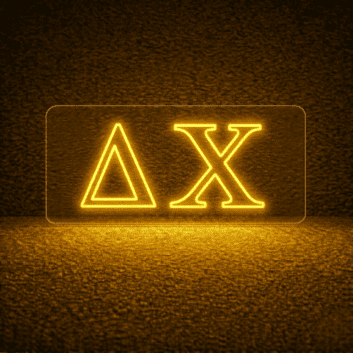 Delta Chi ΔΧ LED Neon Sign Celebrating Brotherhood and Leadership