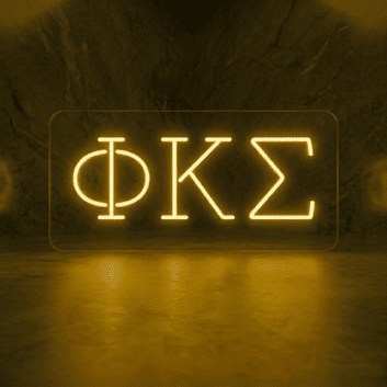 Phi Kappa Sigma ΦΚΣ LED Neon Sign Celebrating Brotherhood and Tradition