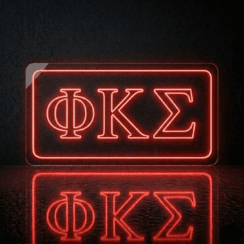 Phi Kappa Sigma Framed Outline LED Neon Sign