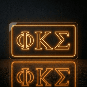 Phi Kappa Sigma Framed Outline LED Neon Sign