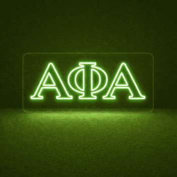 Alpha Phi Alpha ΑΦΑ LED Neon Sign Celebrating Brotherhood and Excellence