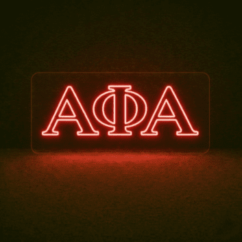 Alpha Phi Alpha ΑΦΑ LED Neon Sign Celebrating Brotherhood and Excellence