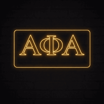 Alpha Phi Alpha ΑΦΑ LED Neon Sign Celebrating Brotherhood and Excellence