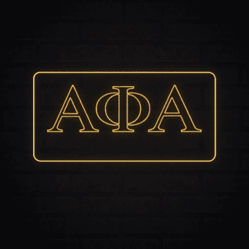 Alpha Phi Alpha ΑΦΑ LED Neon Sign Celebrating Brotherhood and Excellence