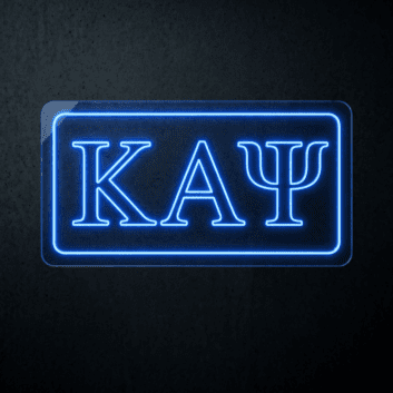 Kappa Alpha Psi Framed Outline LED Neon Sign