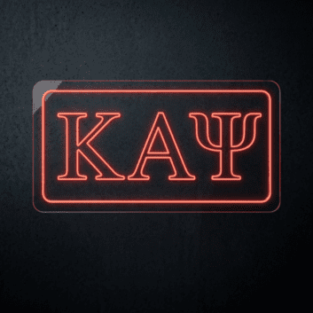 Kappa Alpha Psi Framed Outline LED Neon Sign