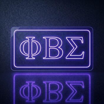 Phi Beta Sigma Framed Outline LED Neon Sign