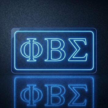Phi Beta Sigma Framed Outline LED Neon Sign