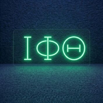 Iota Phi Theta ΙΦΘ LED Neon Sign Celebrating Brotherhood and Perseverance
