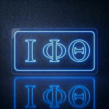 Iota Phi Theta ΙΦΘ LED Neon Sign Celebrating Brotherhood and Leadership