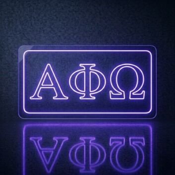 Alpha Phi Omega ΑΦΩ LED Neon Sign Celebrating Service and Leadership