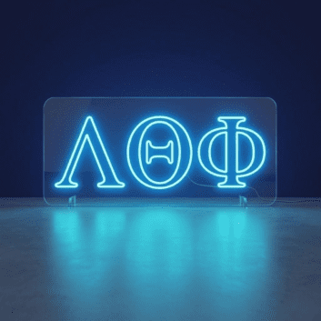 Lambda Theta Phi ΛΘΦ LED Neon Sign Celebrating Brotherhood and Culture