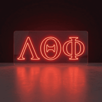 Lambda Theta Phi ΛΘΦ LED Neon Sign Celebrating Brotherhood and Culture