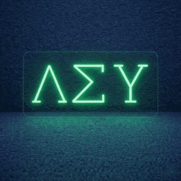 Lambda Sigma Upsilon ΛΣΥ LED Neon Sign Celebrating Brotherhood and Unity