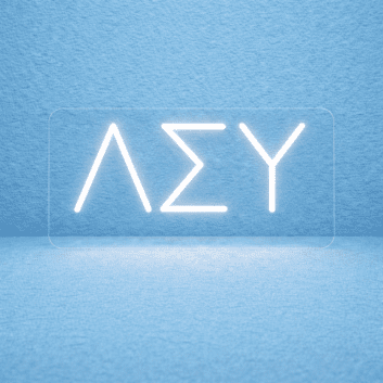Lambda Sigma Upsilon ΛΣΥ LED Neon Sign Celebrating Brotherhood and Unity