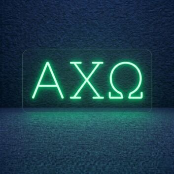 Alpha Chi Omega ΑΧΩ LED Neon Sign Celebrating Sisterhood and Strength