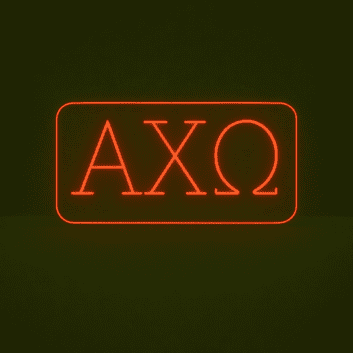 Alpha Chi Omega ΑΧΩ LED Neon Sign Celebrating Sisterhood and Strength