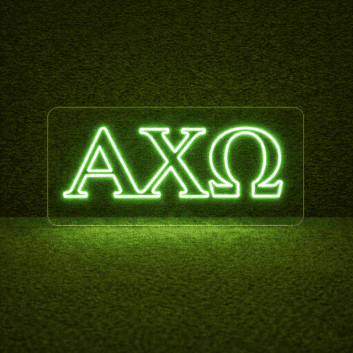 Alpha Chi Omega ΑΧΩ LED Neon Sign Celebrating Sisterhood and Empowerment