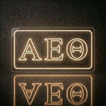 Alpha Epsilon Phi ΑΕΦ LED Neon Sign Celebrating Sisterhood and Unity