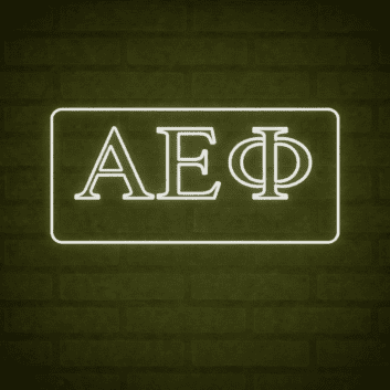 Alpha Epsilon Phi ΑΕΦ LED Neon Sign Celebrating Sisterhood and Unity