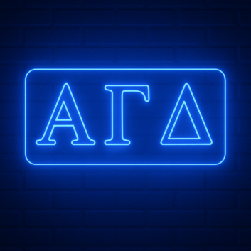 Alpha Gamma Delta ΑΓΔ LED Neon Sign Celebrating Sisterhood and Purpose