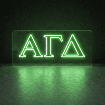Alpha Gamma Delta ΑΓΔ LED Neon Sign Celebrating Sisterhood and Purpose