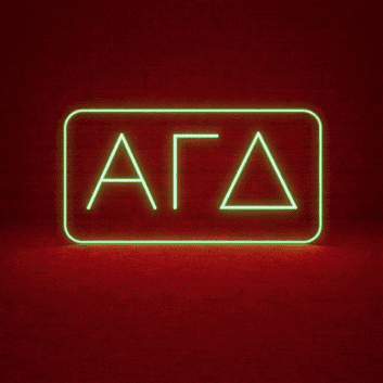 Alpha Gamma Delta ΑΓΔ LED Neon Sign Celebrating Sisterhood and Leadership