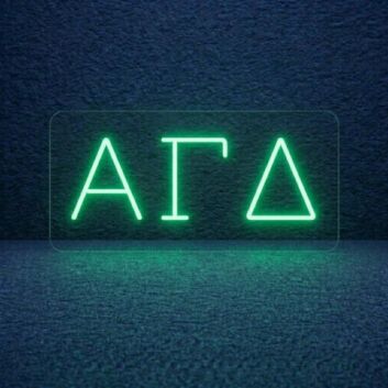 Alpha Gamma Delta ΑΓΔ LED Neon Sign Celebrating Sisterhood and Leadership