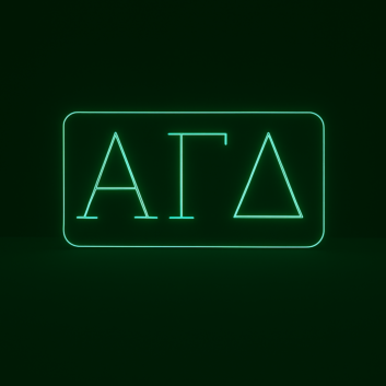 Alpha Gamma Delta ΑΓΔ LED Neon Sign Celebrating Sisterhood and Leadership
