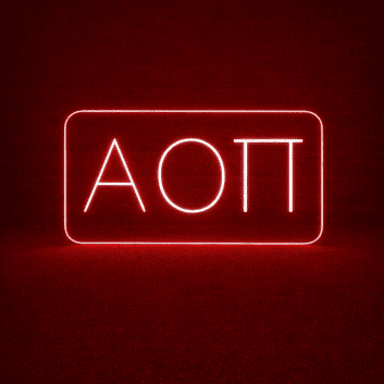 Alpha Omicron Pi ΑΟΠ LED Neon Sign Celebrating Sisterhood and Service