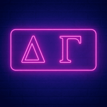 Delta Gamma ΔΓ LED Neon Sign Celebrating Sisterhood and Friendship