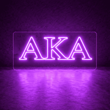 Alpha Kappa Alpha ΑΚΑ LED Neon Sign Celebrating Sisterhood and Leadership