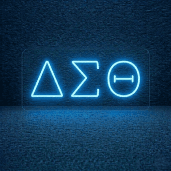 Delta Sigma Theta ΔΣΘ LED Neon Sign Celebrating Sisterhood and Service