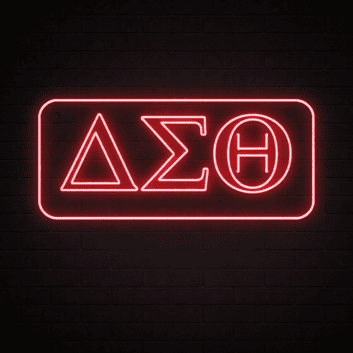 Delta Sigma Theta ΔΣΘ LED Neon Sign Celebrating Sisterhood and Leadership