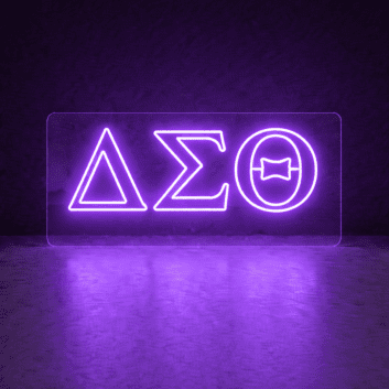 Delta Sigma Theta ΔΣΘ LED Neon Sign Celebrating Sisterhood and Leadership