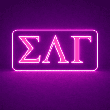 Sigma Lambda Gamma ΣΛΓ LED Neon Sign Celebrating Sisterhood and Empowerment