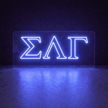 Sigma Lambda Gamma ΣΛΓ LED Neon Sign Celebrating Sisterhood and Empowerment