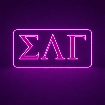 Sigma Lambda Gamma ΣΛΓ LED Neon Sign Celebrating Sisterhood and Empowerment