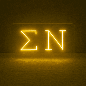 Sigma Nu ΣΝ LED Neon Sign Celebrating Brotherhood and Honor