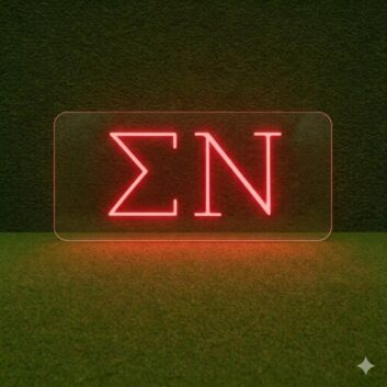 Sigma Nu ΣΝ LED Neon Sign Celebrating Brotherhood and Honor